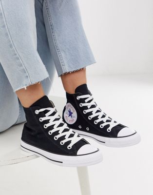 Converse - Chuck taylor - All star - Zwarte sneakers met oversized logo