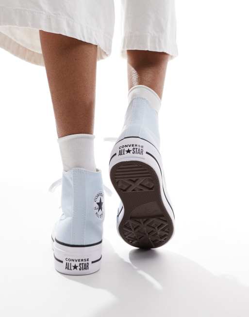 Converse Chuck Taylor All Stars Lift Hi platform sneakers in baby blue, 3 of 5