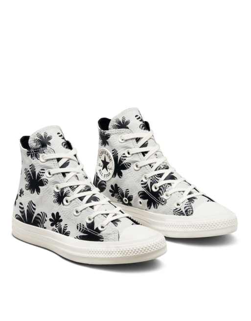 Converse Chuck Taylor Allstar Hi Desert Rave sneakers in light bone/black