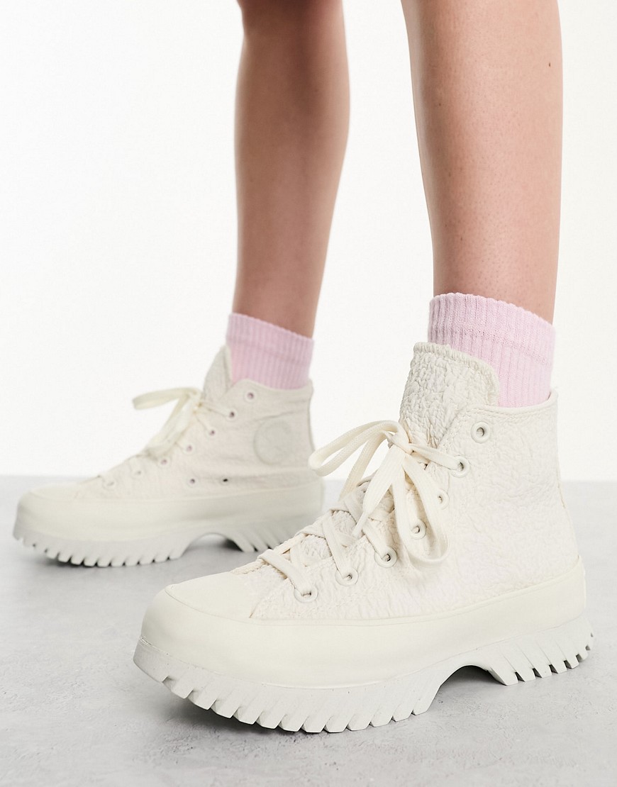 Converse Chuck Taylor Allstar Lugged 2.0 Desert Camo sneaker boots in white