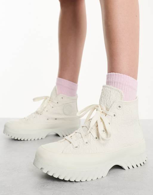 Converse Chuck Taylor Allstar Lugged 2.0 Desert Camo sneaker boots in white  | ASOS