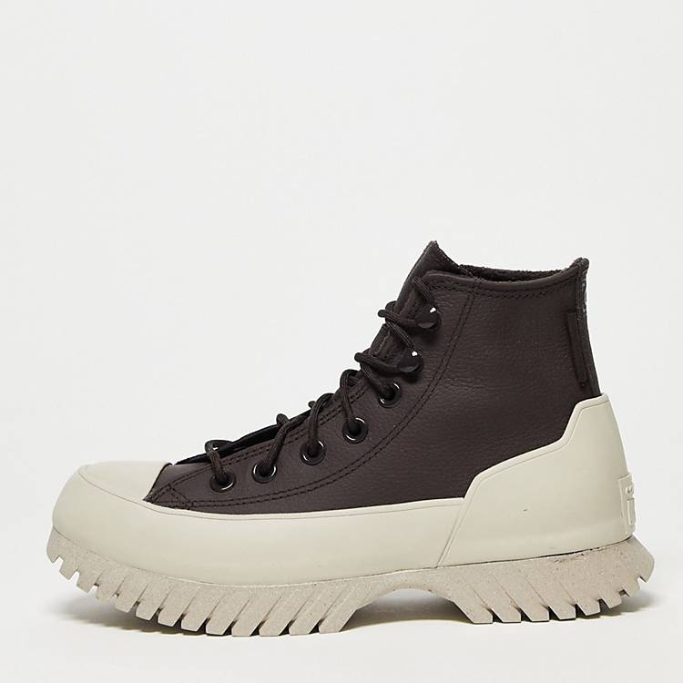 Converse Chuck Taylor Allstar Lugged  leather Counter Climate  sneakerboots in velvet brown | ASOS