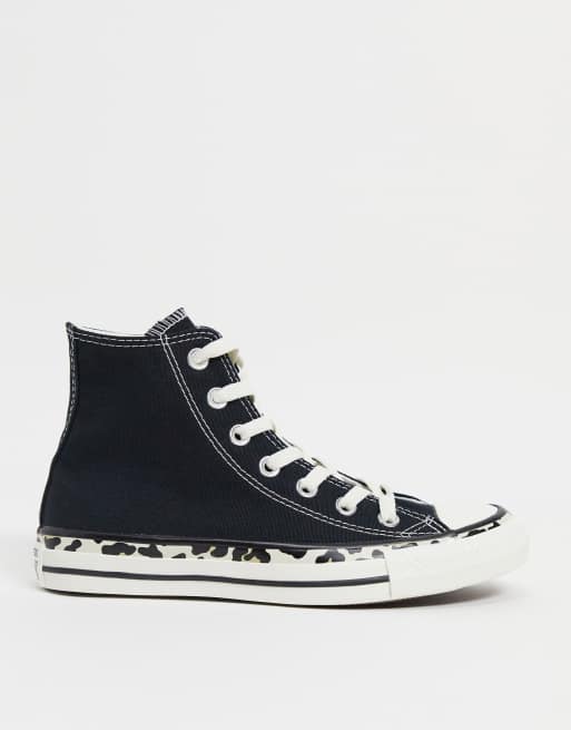 Converse Chuck Taylor Baskets d tails l opard Noir