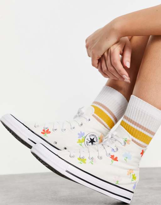 Converse 2025 blanche fleur