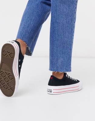 converse basse bleu jean