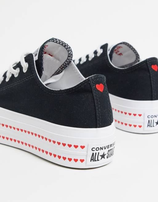 Converse Chuck Taylor Baskets A Semelle Plateforme Motif Cœur