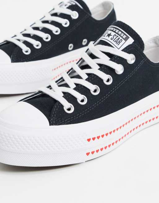 Converse plateforme noir basse hot sale