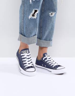 converse bleu jean basse