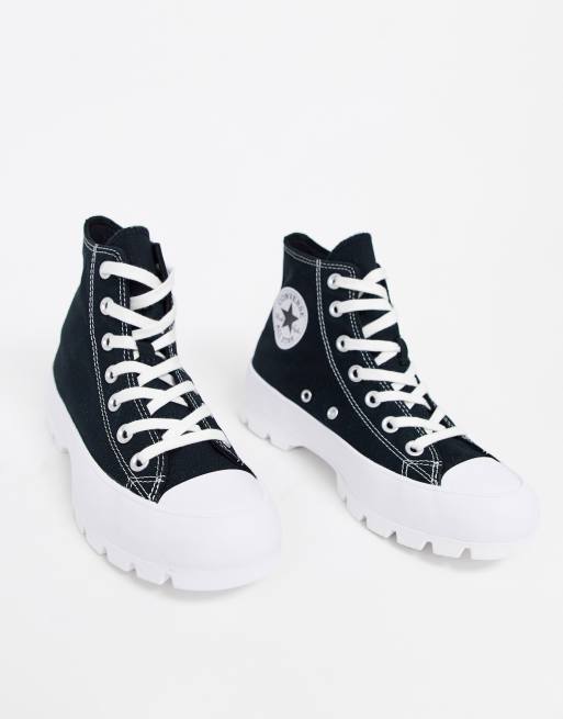 Converse avec semelle haute hot sale