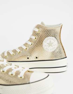 converse doré femme