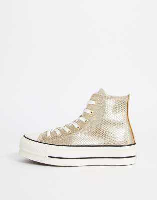 converse femme dorée