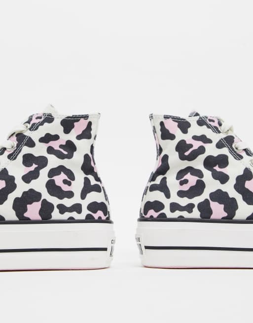 Converse leopard hot sale rose