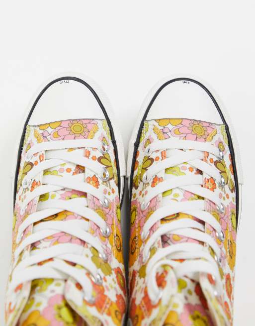 Converse 2024 plateforme fleurs