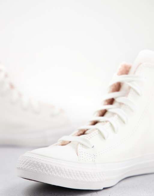 Converse montante cheap blanche cuir