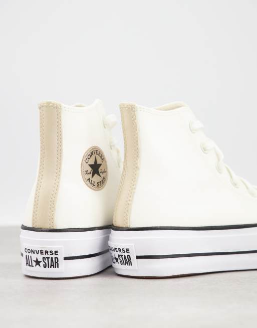 Converse plateforme best sale blanche haute cuir