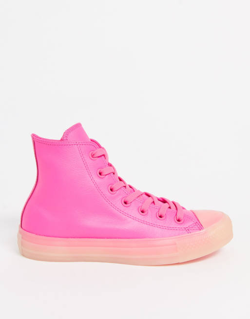 Converse rose best sale fluo femme