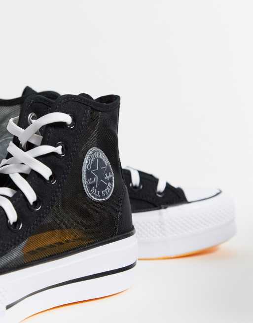 Converse - Chuck Taylor - Baskets montantes à plateforme avec effet peau de  serpent - Doré, ASOS