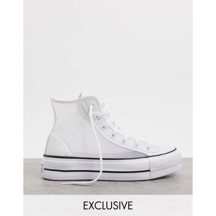 Converses cheap plateforme blanches