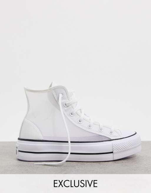 Converse Chuck Taylor Baskets plateformes montantes en tulle