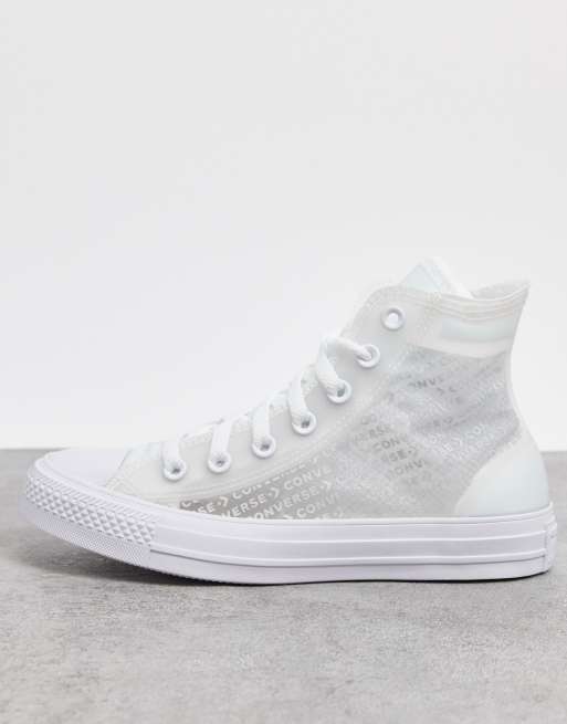 Converse on sale montante transparente