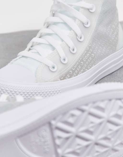 Converse semelle clearance transparente