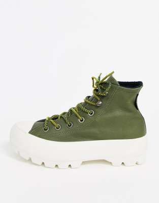 converse cuir kaki