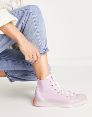  Converse Chuck Taylor CX Hi trainers in lilac