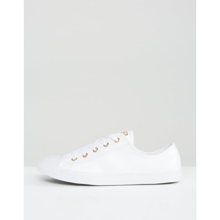 White & gold rose sales gold eyelets ox trainers