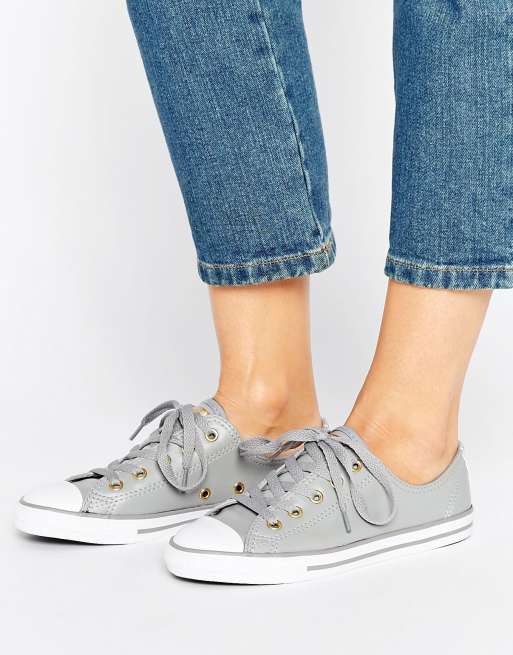 Silver on sale dainty converse