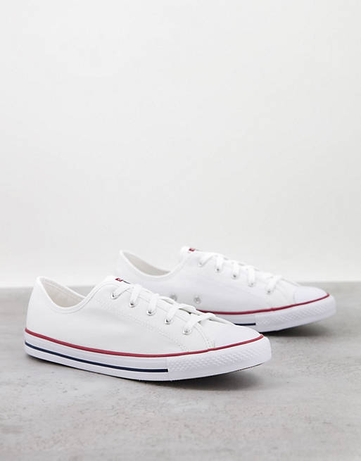Shoes Trainers/Converse Chuck Taylor Dainty Trainers in White 