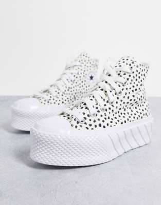 asos white platform converse