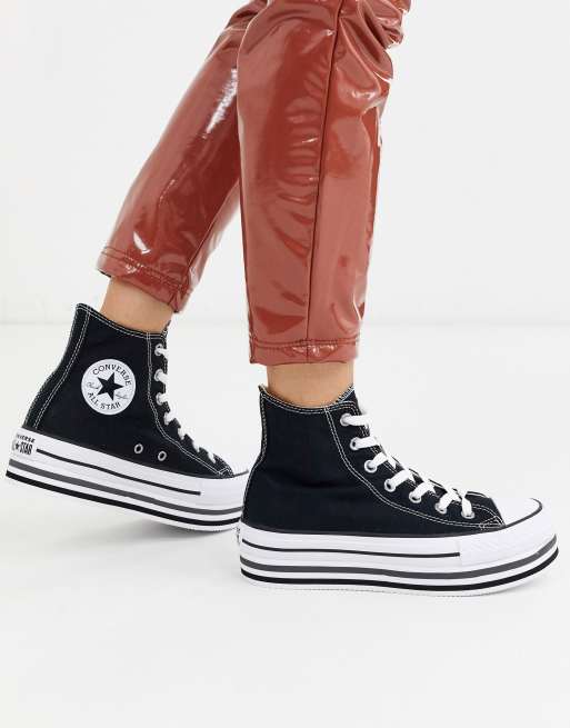 Converse con store plateau nere