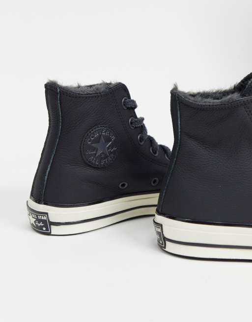 Converse noir en online cuir femme