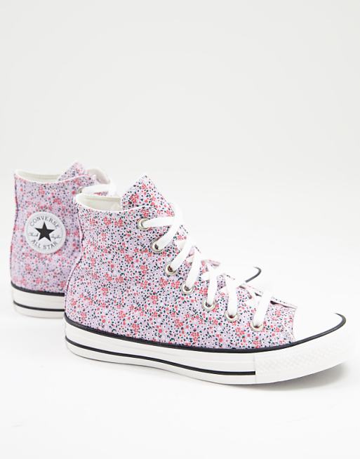 Converse Chuck Taylor Hi ditsy floral trainer in lilac Converse Chuck Taylor Hi ditsy floral trainer in lilac