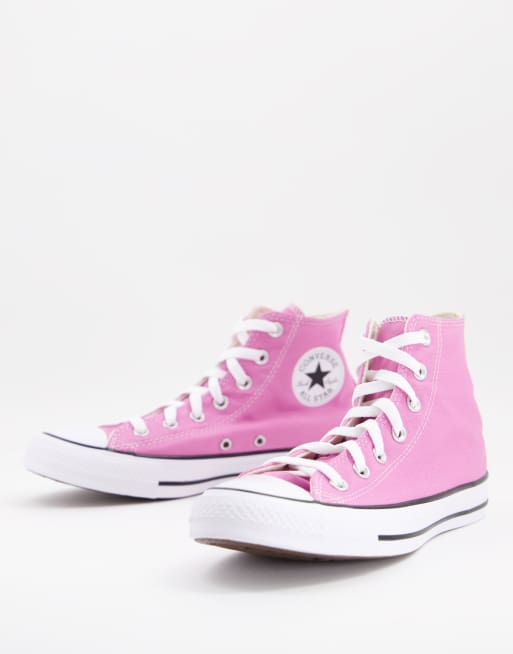 Converse - Chuck Taylor Hi - Flamingolyserøde sneakers