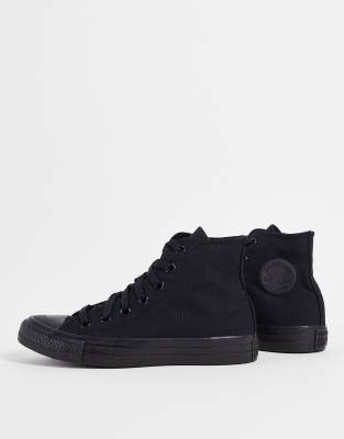 Converse - Chuck Taylor Hi - Knöchelhohe Sneaker in einfarbigem Schwarz