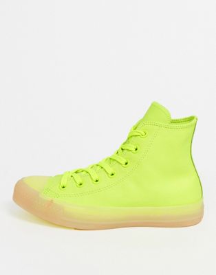 converse leather yellow