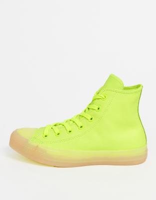 neon yellow converse