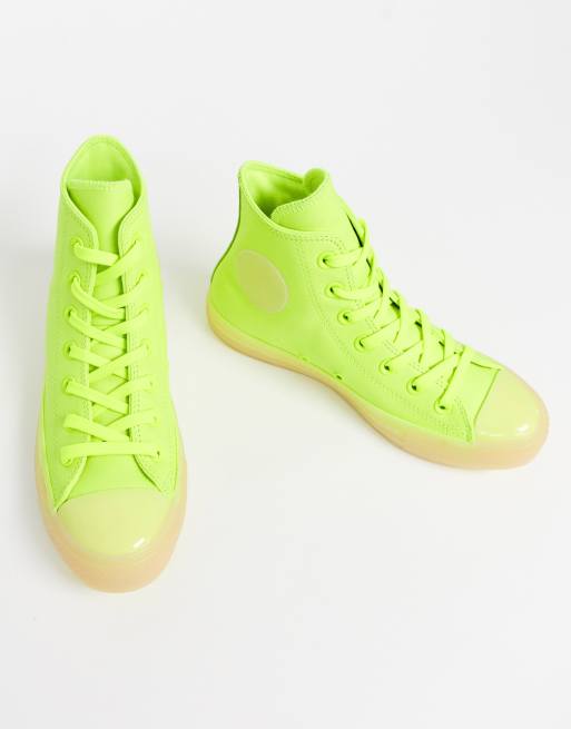 Neon high store top converse