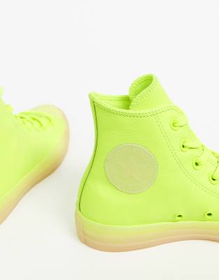 neon yellow chuck taylors