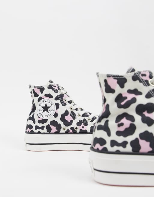 Pink leopard on sale converse womens