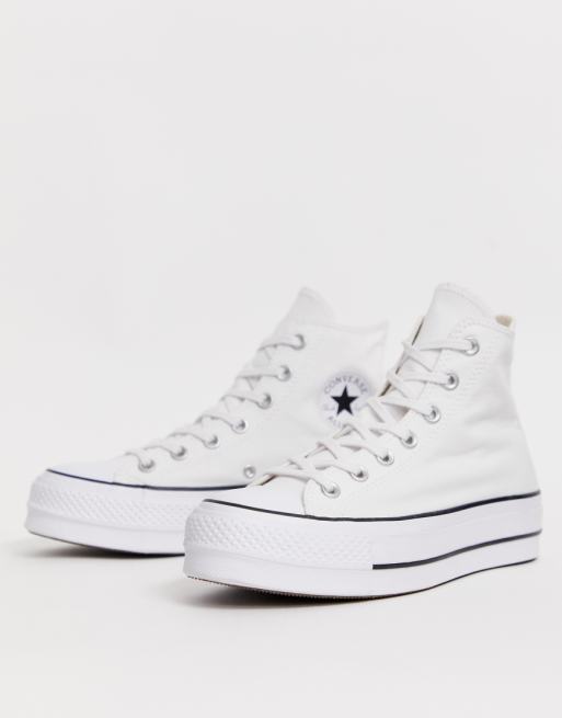 Converse – Chuck Taylor Hi Lift – Weiße Plateau Sneaker Converse – Chuck Taylor Hi Lift – Weiße Plateau Sneaker