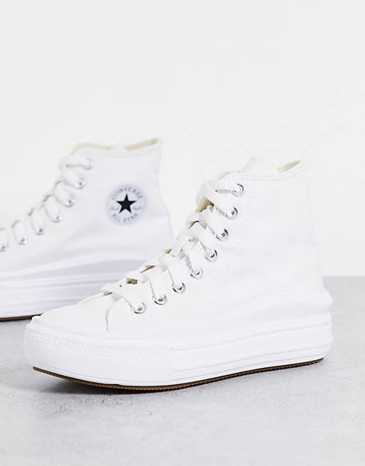 Shoes Trainers/Converse Chuck Taylor Hi Move trainers in white 