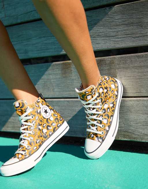 Leopard skin converse online