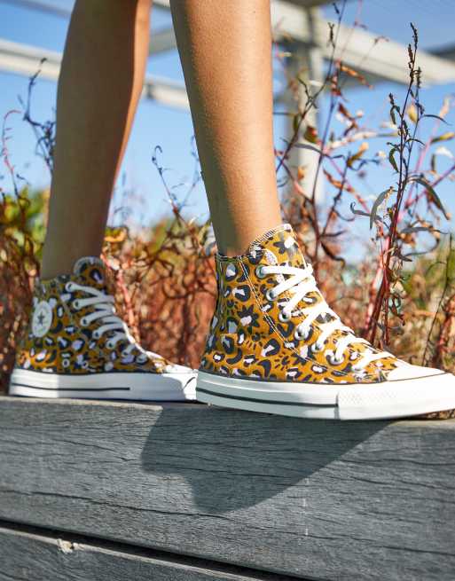 Converse best sale leopard asos