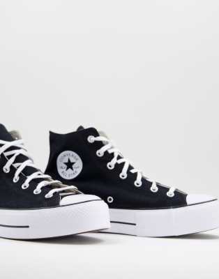 Converse Black Chuck Taylor Platform Sneakers In Black