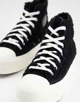 asos black platform converse