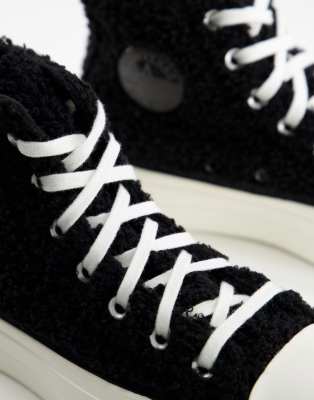 asos black platform converse