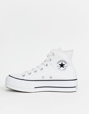 Converse Chuck Taylor Hi platform white sneakers | ASOS