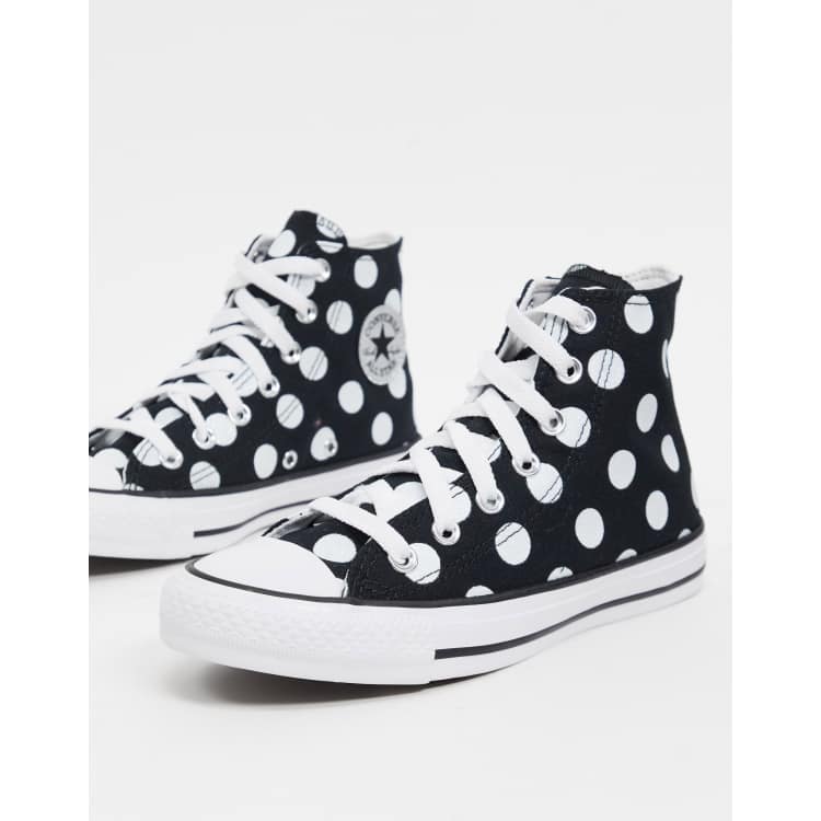 Polka dot converse high on sale tops